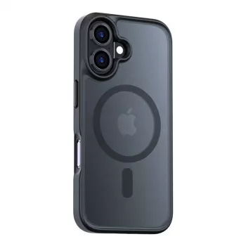 Protective phone case Torras Guardian Magnetic Series for iPhone 16 Plus — Black, magnetic mounting, slim profile