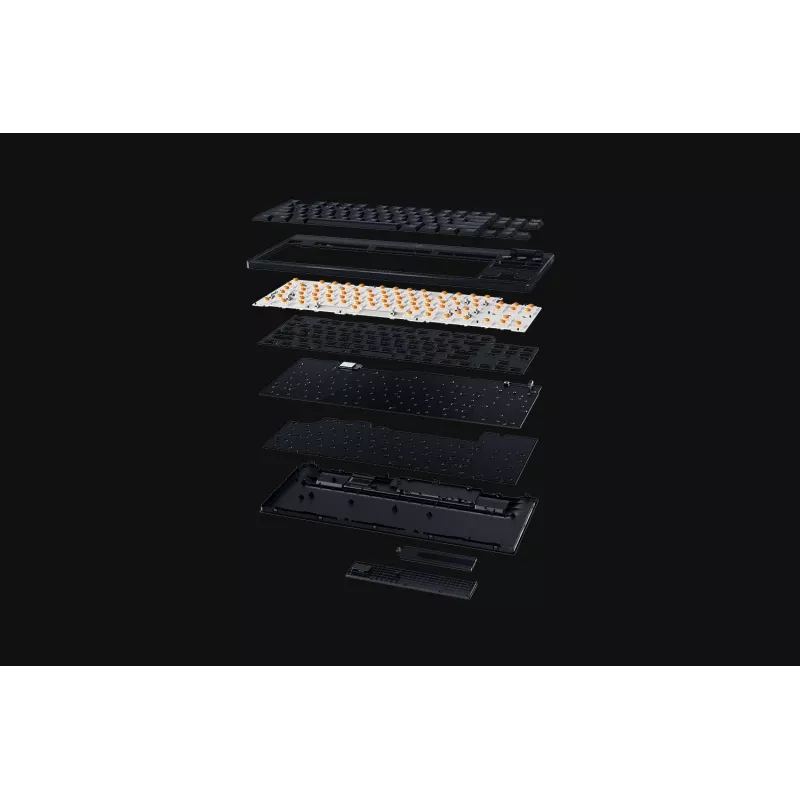 Razer BlackWidow V4 Low-Profile Tenkeyless HyperSpeed keyboard Gaming USB RF Wireless Bluetooth QWERTY US International Black