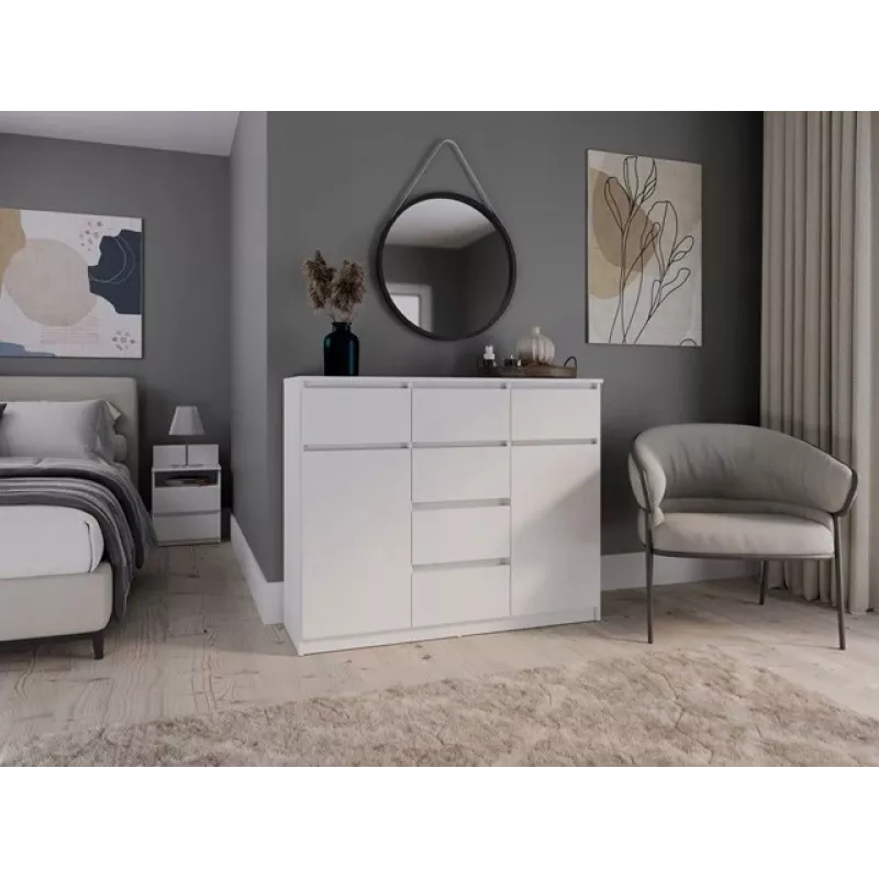 MALWA 2D6S WHITE CHEST OF DRAWERS