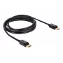DisplayPort Cable DeLOCK 82424 3m Male-Male Gold Black