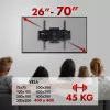 Wall TV mount MACLEAN MC-781 for 66–177.8 cm (26–70 inch) screens, tilt -12–2°, VESA 100x100–400x400, max load 45 kg, black