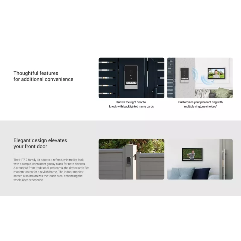 Video Intercom Touch Monitor EZVIZ 7 inch Model 318500248 — Separate Control for 2-Family Units