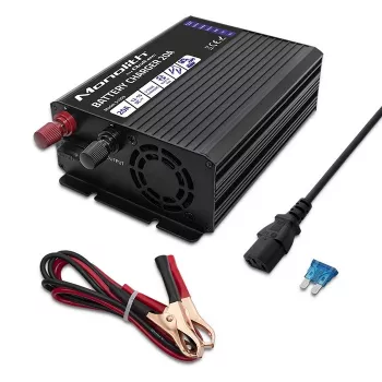 Charger QOLTEC Monolith 20A 12V for LiFePO4, AGM, GEL, SLA batteries
