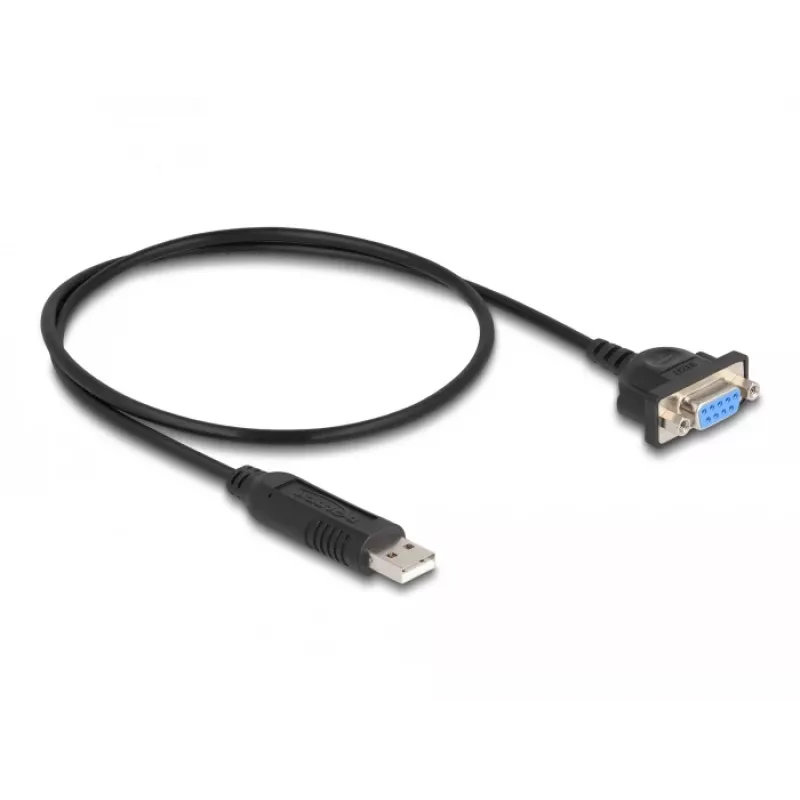 DeLOCK USB 2.0 to serial RS-232 adapter 50 cm FTDI Black