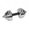 Adjustable Cast Iron Chrome Dumbbell Set 30 kg in Case with Barbell Handle by Rebel Active
