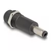 Adapter DELOCK DC 5.5 x 2.1 mm (female) to DC 5.5 x 2.5 mm (male), black
