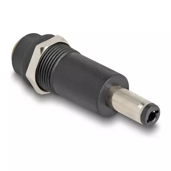 Adapter DELOCK DC 5.5 x 2.1 mm (female) to DC 5.5 x 2.5 mm (male), black