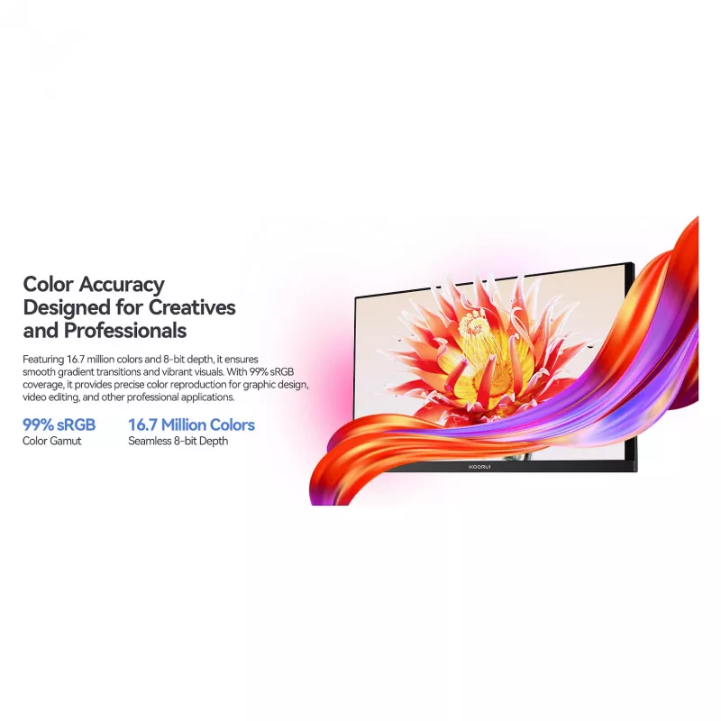 Computer monitor Koorui E2711K 27 inch (68.6 cm) Full HD 1920x1080, 5 ms, 178° viewing angles, VESA, Black