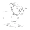 Tablet desk/wall mount MACLEAN MC-468W, white, for 7.9–11 inch tablets, clamp and mounting kit, adjustable tilt