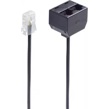 telephone cable ShiverPeaks BS71233 0.1 m Black