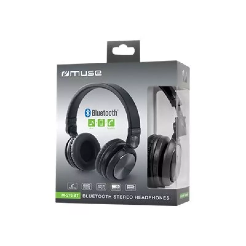 Muse M-276BT headphones/headset Wired & Wireless headband Calls/Music Bluetooth Black