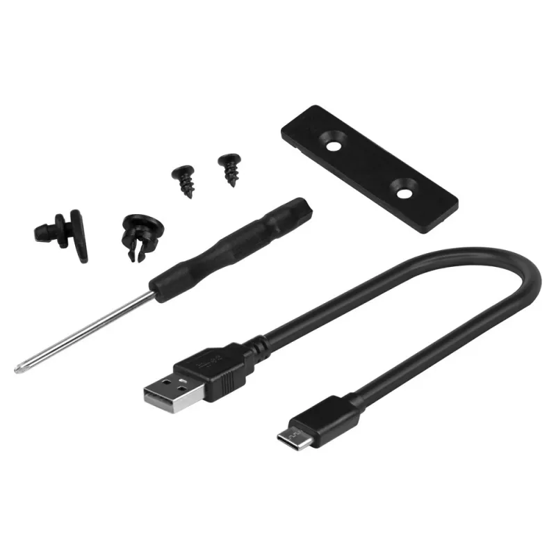 SSD enclosure SAVIO AK-84 Black for M.2 drives, USB 10 Gbit/s (Type-A / Type-C), aluminium + ABS
