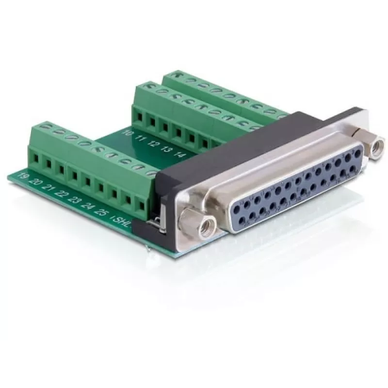 Cable Gender Changer DeLOCK 65317 25p 27p Black Green Silver