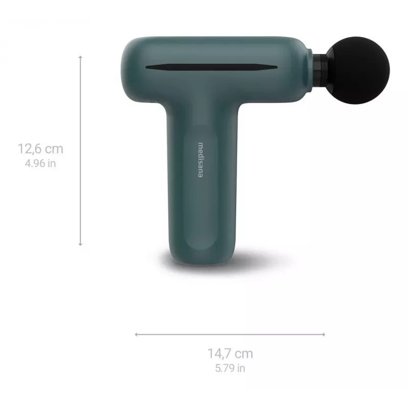 Medisana MG 200 muscle massager with 4 heads, vibration, 3000 RPM, 8 mm amplitude, Li‑Ion 7.4V, USB charging