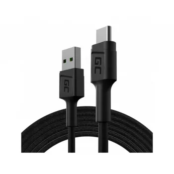 USB Cable Green Cell KABGC22 USB 2.0 1.2m USB A USB C Black