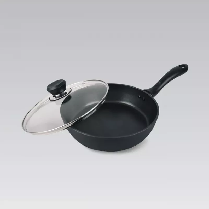 Maestro MR-1205-28 Frying pan with lid, 28 cm, black