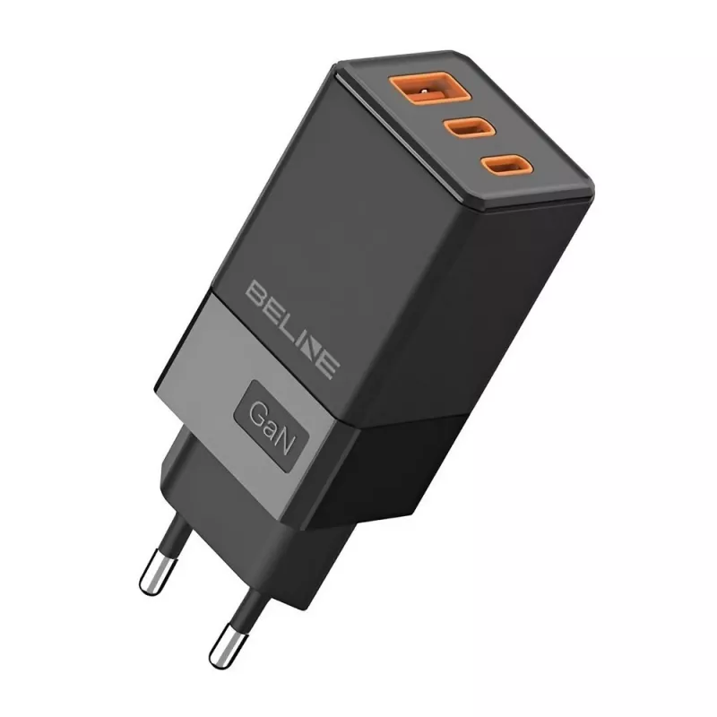 Charger Beline BELI02750 65W GaN with 2×USB-C and 1×USB-A