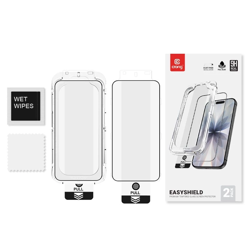 Screen and back protector set Crong CRGES2PIP1769P for mobile phone (tempered glass front, protective film back)