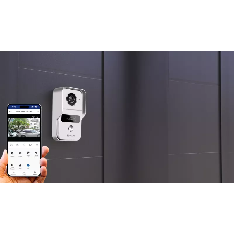 Video doorbell Tellur TLL331511 1080P with unlock function and indoor chime