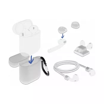 Case DeLOCK Apple AirPods Accessory Set white