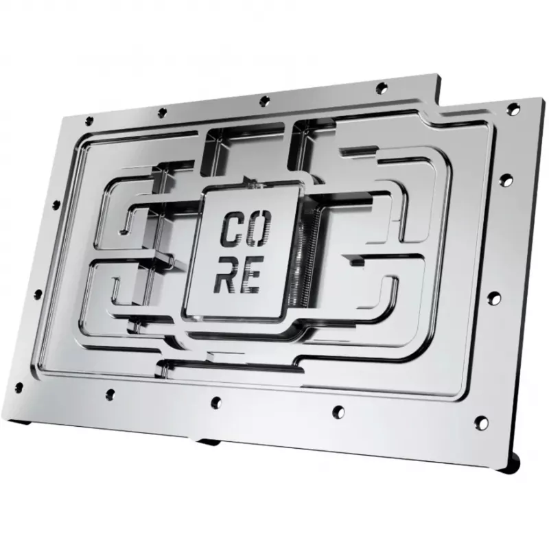 Backplate Alphacool Core Aluminium Chrome Copper Black 148.5x201.4x34.4mm