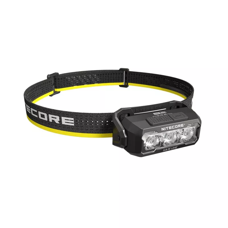 Headlamp Nitecore HA15 UHE – compact hands-free light, max 400 lumens