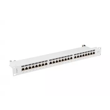 Patch panel 1U LANBERG PPS7-1024-S — 24-port, Cat7, F/UTP, metal, 1U (445×102×44.5 mm)