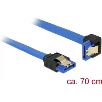 SATA Cable DeLOCK 85092 0.7m SATA 7-pin Black Blue