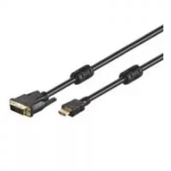 Wentronic Goobay HDMI™ / DVI-D Cable, Black, 5 m - 19pol. HDMI™-Plug>DVI-D (18+1) Plug (51582)