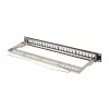 Patch panel empty 24 ports 1U 19 inches ftp for keystone modules black