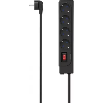 Hama 00223166 power extension 1.5 m 4 AC outlet(s) Indoor Black
