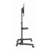 TV stand GEMBIRD TVS-55T-01 for 32–55 inch TVs, steel, height-adjustable VESA 100x100–400x400, tilt, wheels, max load 35 kg