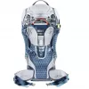 Baby carrier backpack DEUTER Kid Comfort Active — blue, polyamide, up to 22 kg, sunshade, footrest, VariQuick, Lite Air