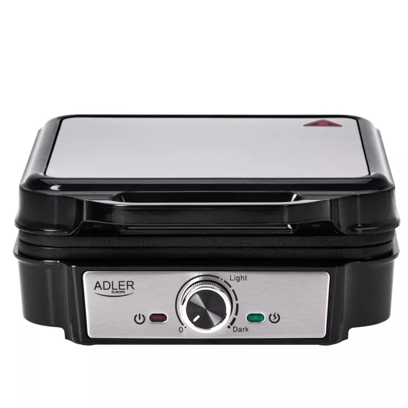 Waffle iron Adler AD 3083 — 4 square waffles 10×10 cm, 1200 W, adjustable temperature, non‑stick, cool‑touch handles