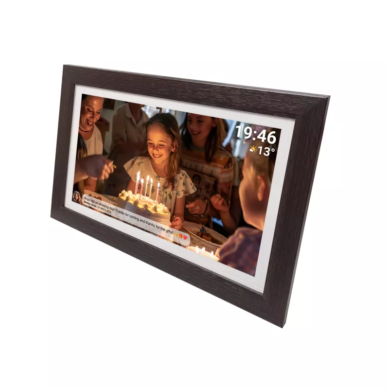 Denver PFF-1543DW digital photo frame Brown 39.6 cm (15.6) Touchscreen Wi-Fi