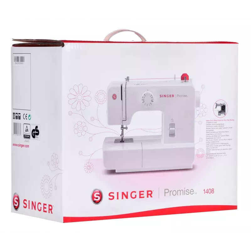 Singer | Promise 1408 | Sewing Machine | Number of stitches 8 | Number of buttonholes 1 | White