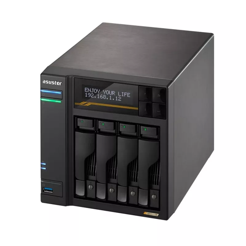 Asustor Lockerstor 4 Gen3 AS6804T 4-Bay NAS, AMD Ryzen V3C14, 16GB DDR5 ECC, 2x 10GbE + 2x 5GbE