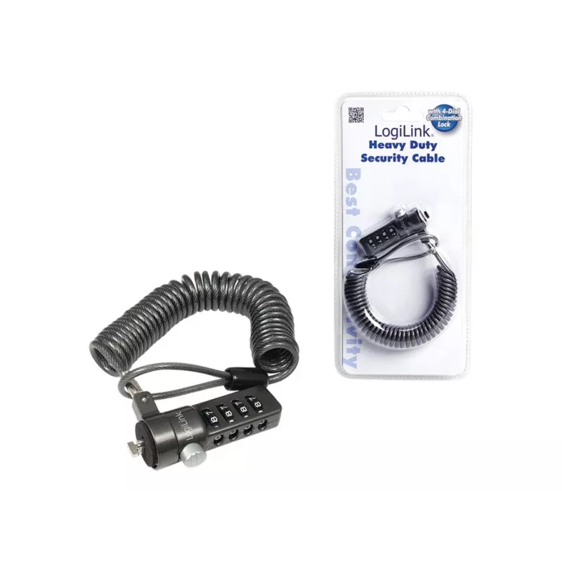 LogiLink NBS004 Cable Lock Black 1.8 M