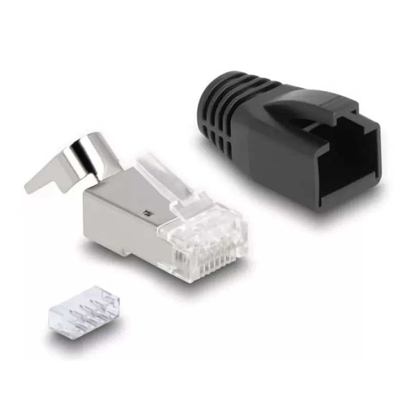 DeLOCK 66903 wire connector RJ-45 Black Metallic Male 25 pcs