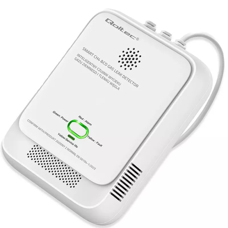 Gas leak and carbon monoxide detector LED