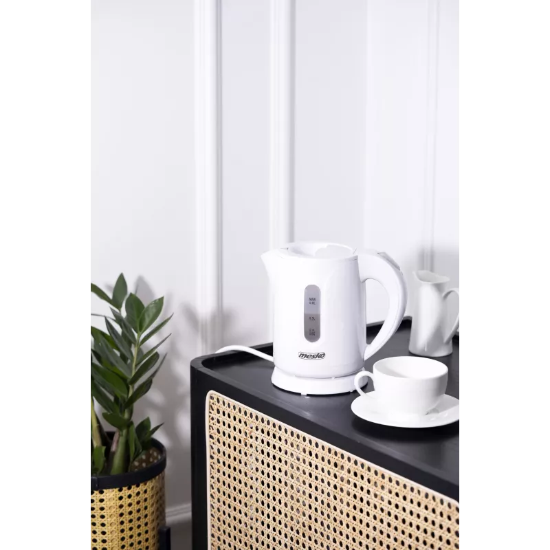 Mesko Kettle | MS 1376 | Electric | 850 W | 0.8 L | Plastic | 360° rotational base | White
