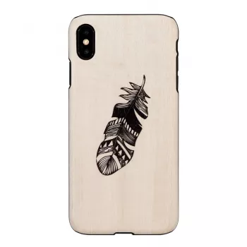 Smartphone case man and wood for iPhone XS Max Indian Black