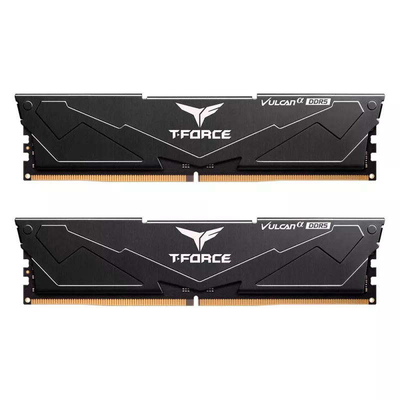 Team Group VULCAN FLABD516G6000HC3001, 16 GB, 1 x 16 GB, DDR5, 6000 MHz, 288-pin DIMM, Black