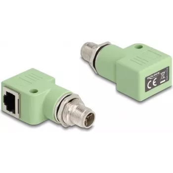 DeLOCK 60681 M12 RJ45 Green Connector M12 RJ45 Gold Plating