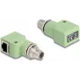 DeLOCK 60681 M12 RJ45 Green Connector M12 RJ45 Gold Plating