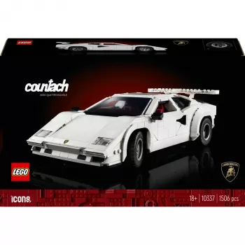 LEGO Icons building set Lamborghini Countach 5000 Quattrovalvole 10337 — display model, 1,506 pieces, 340×90×160 mm