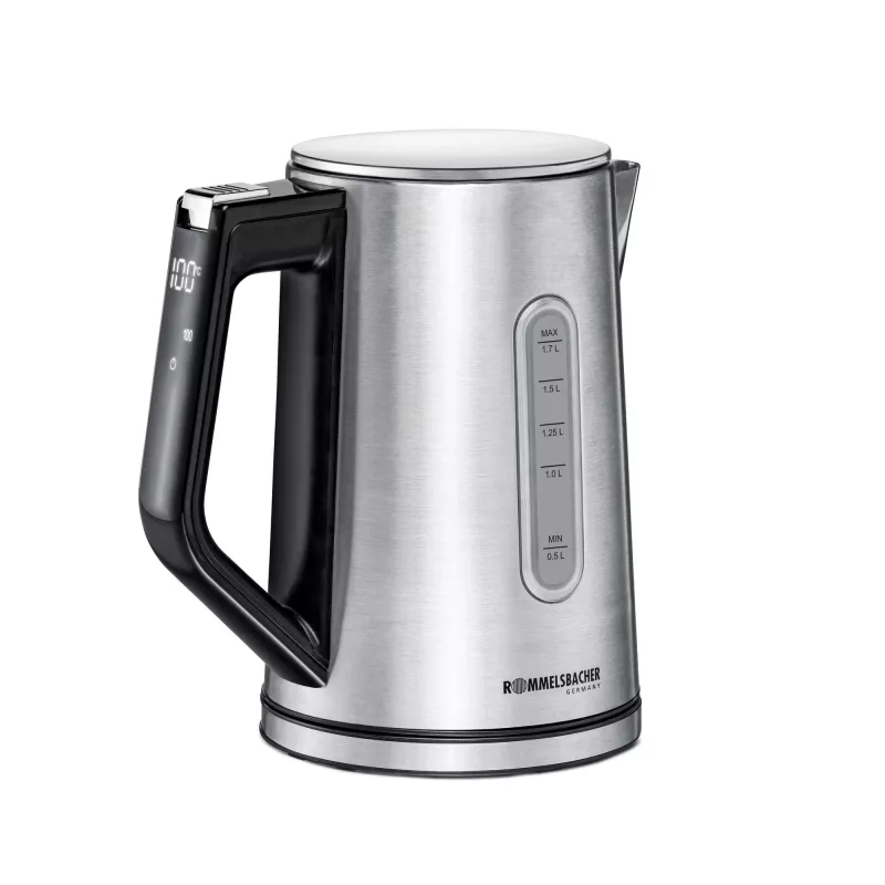 Electric kettle Rommelsbacher WK 3000 — 1.7 L, 3000 W, stainless steel & black