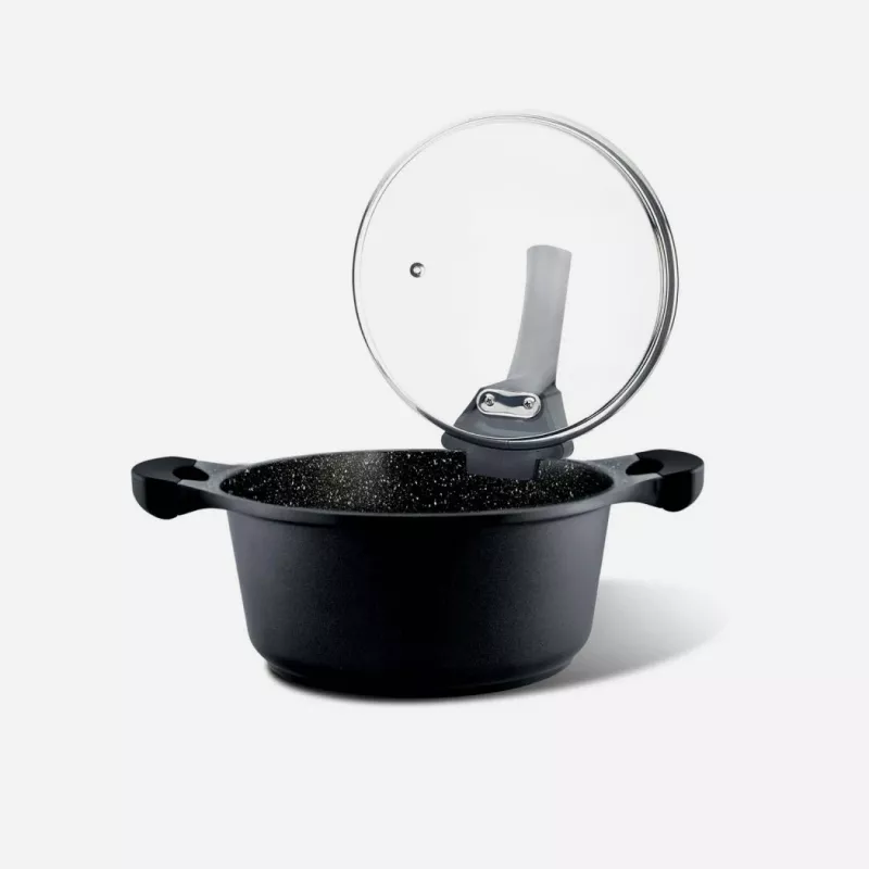 Saucepan Pensofal Saxum 20 cm with glass lid — Pensofal Saxum 20cm saucepan
