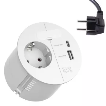 Power strip Bachmann LOOP IN CHARGE 1xCEE7/3 1xUSB - model 938.301