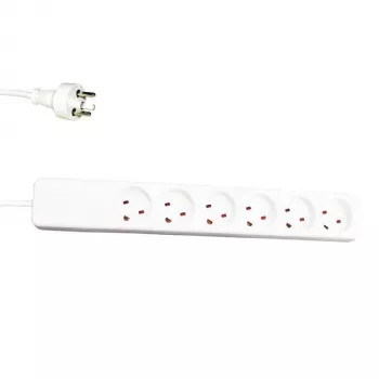 Power Extension Garbot 24155124-3EE 3m 6 AC Outlets Indoor White
